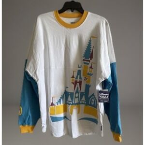 New Disney World Parks Spirit Jersey Size Large White Cinderella Castle 50th NWT